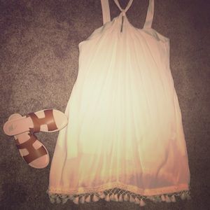 White fringe spring dress